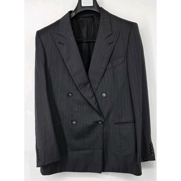 Ermenegildo Zegna Other - Ermenegildo Zegna Double Breasted Gray Striped Wool Blazer Jacket US 44R Vintage